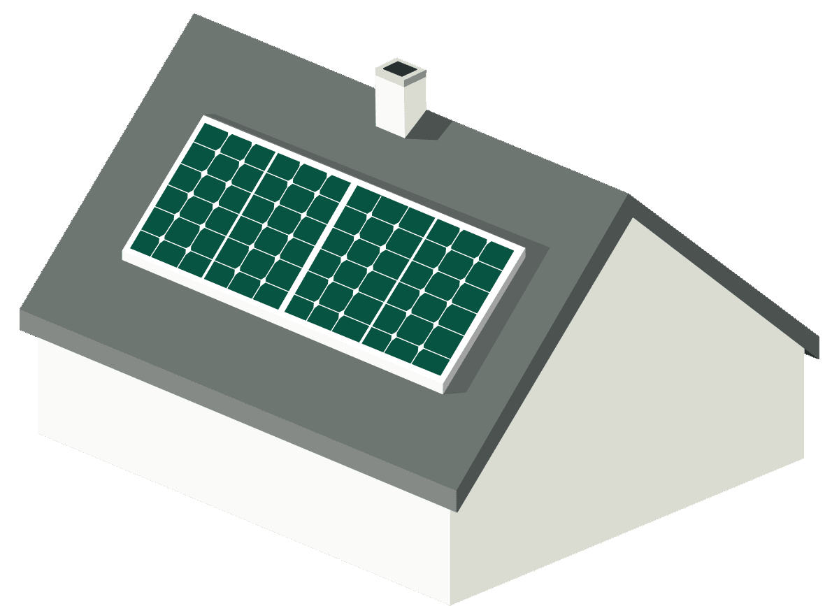 Aufdach-Montage einer Solaranlage auf einem Wohnhaus