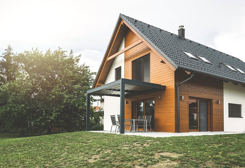 Einfamilienhaus mit Holzelementen