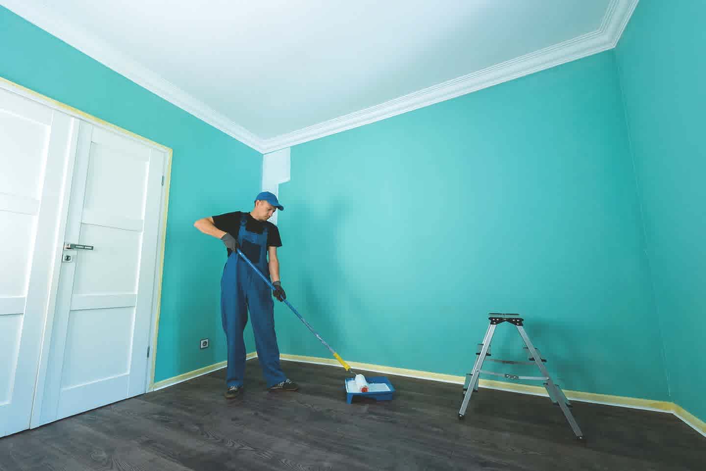 Maler streich Wand Innenbereich