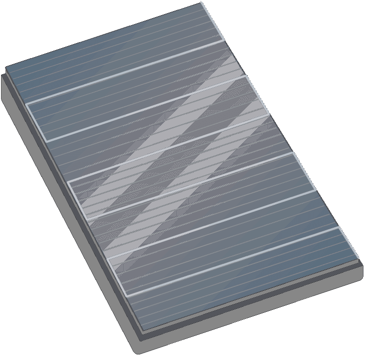 Grafik Solardachziegel Kunststoff
