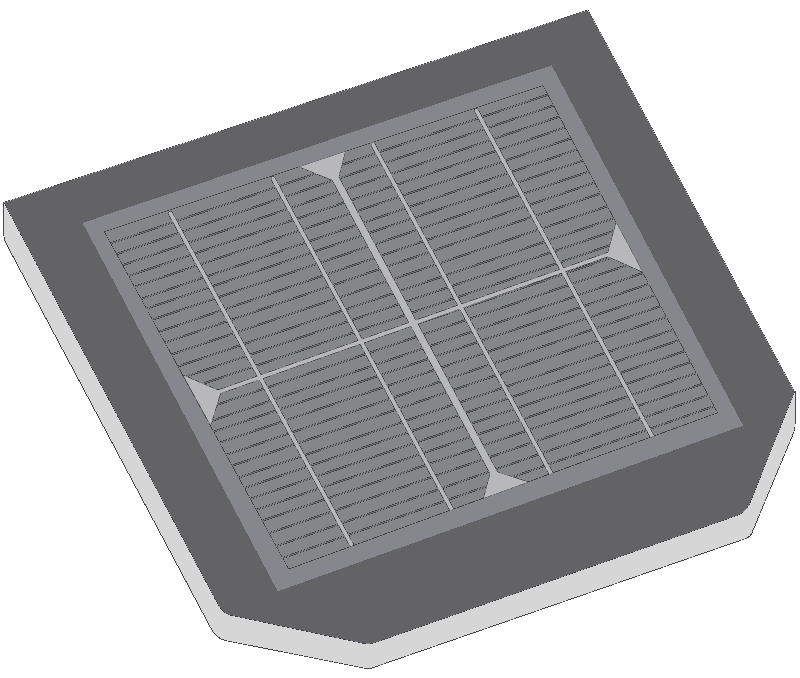 Grafik Solardachziegel Schiefer