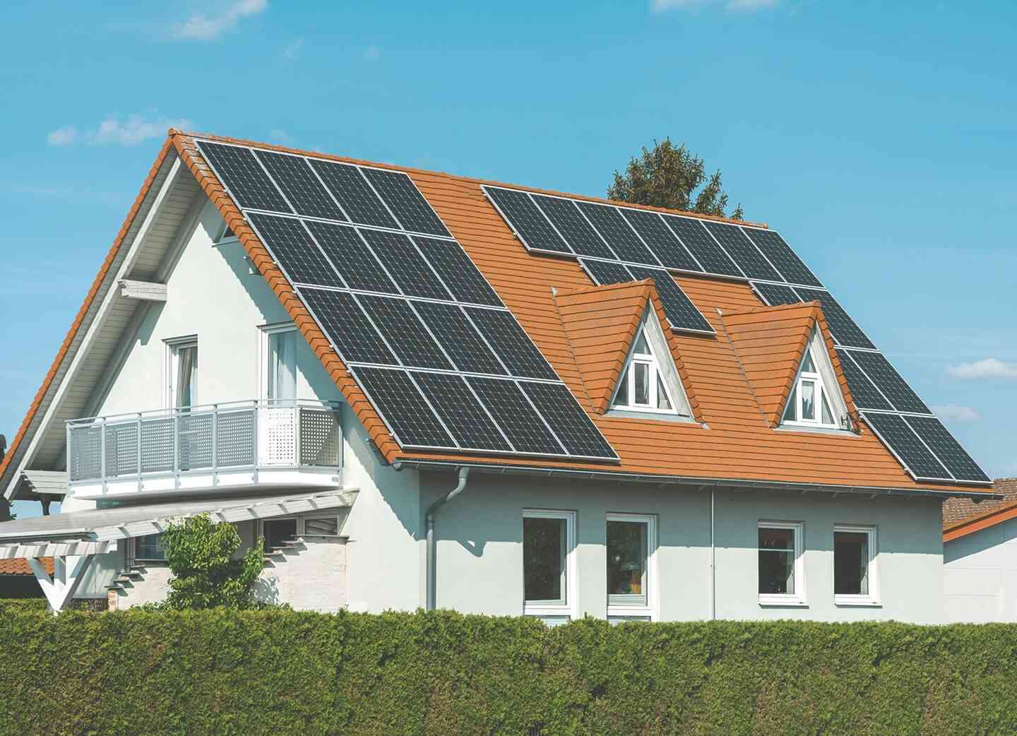 Haus mit Solaranlanlage
