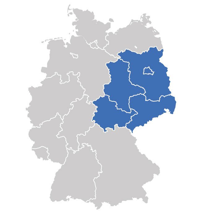 Deutschlandkarte - Osten