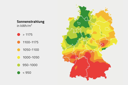 Sonnenstrahlung in Deutschland
