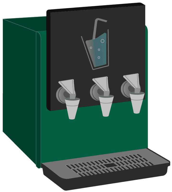 Grafik Getränkespender mit Wasseranschluss